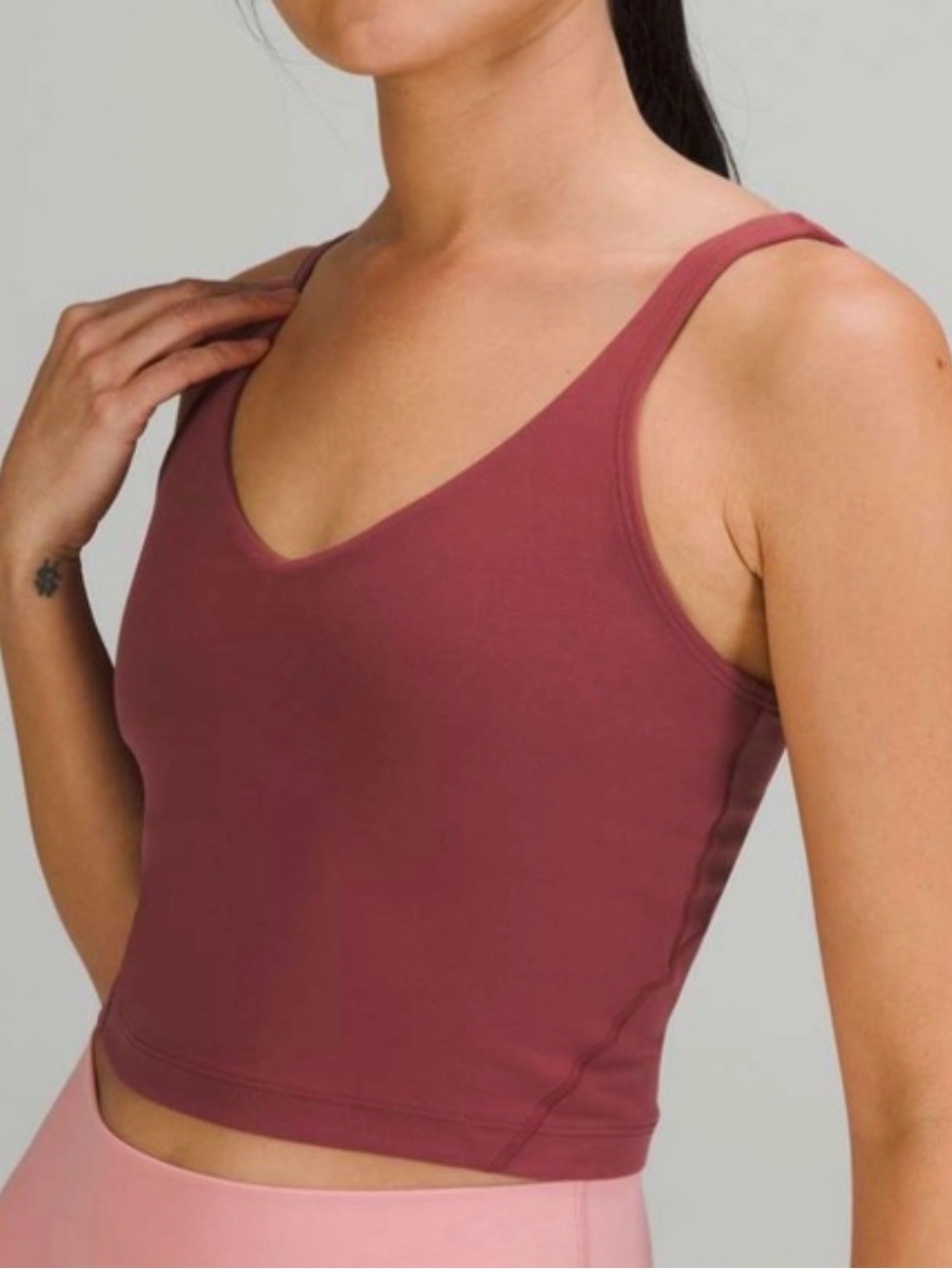 lululemon athletica Aligned Tank, Mulled Wine V-Neck Tank Top